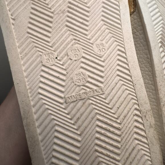 Frances Valentine Gold Slide Sandals - Picture 11 of 15